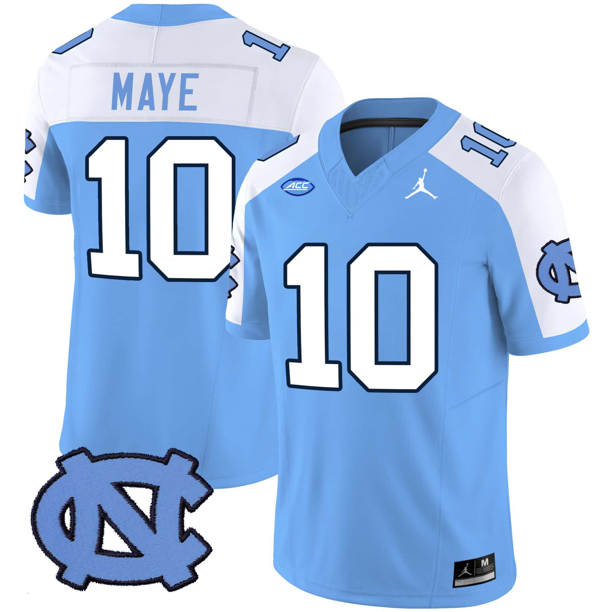 Men North Carolina Tar Heels #10 Maye Light Blue 2024 Vapor Limited NCAA Jersey->indianapolis colts->NFL Jersey